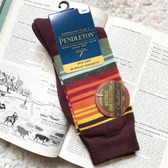 Pendleton Accessories - Pendleton UNISEX Smoky Mountain National Park Collection Stripe Socks